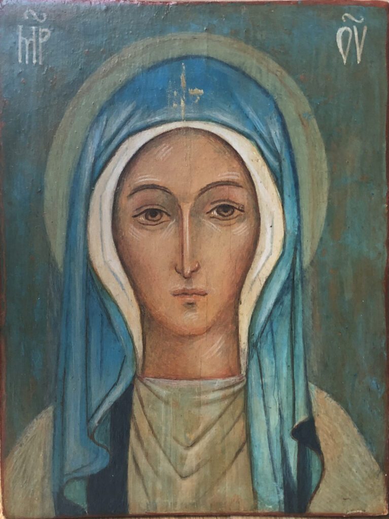 Matka Boża w niebieskim welonie